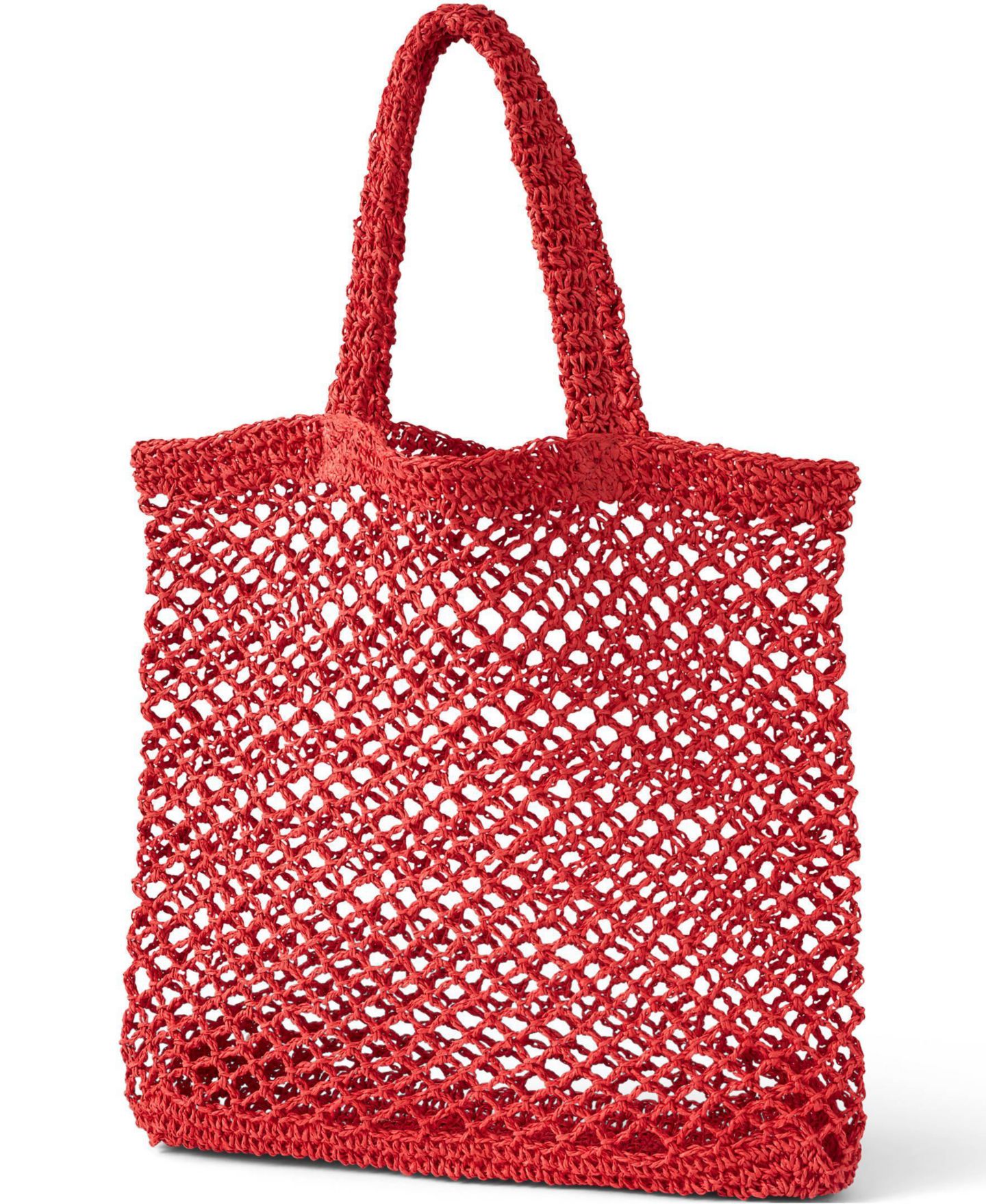 Женская сумка Lands' End Openweave Straw, цвет: Красный — фото 3