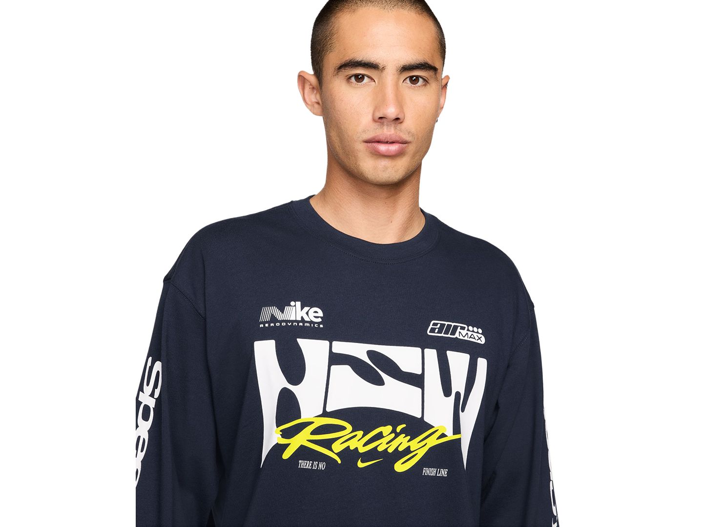 Мужская футболка Nike Sportswear Long-Sleeve, цвет: Обсидиановый — фото 3