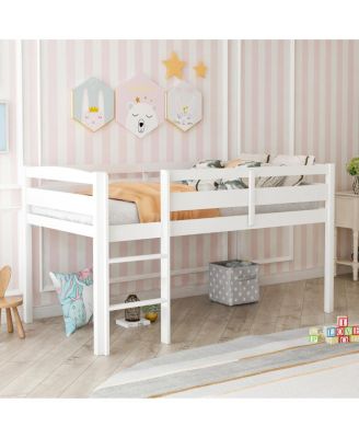 Wood Loft Bed Low Loft Beds with Ladder