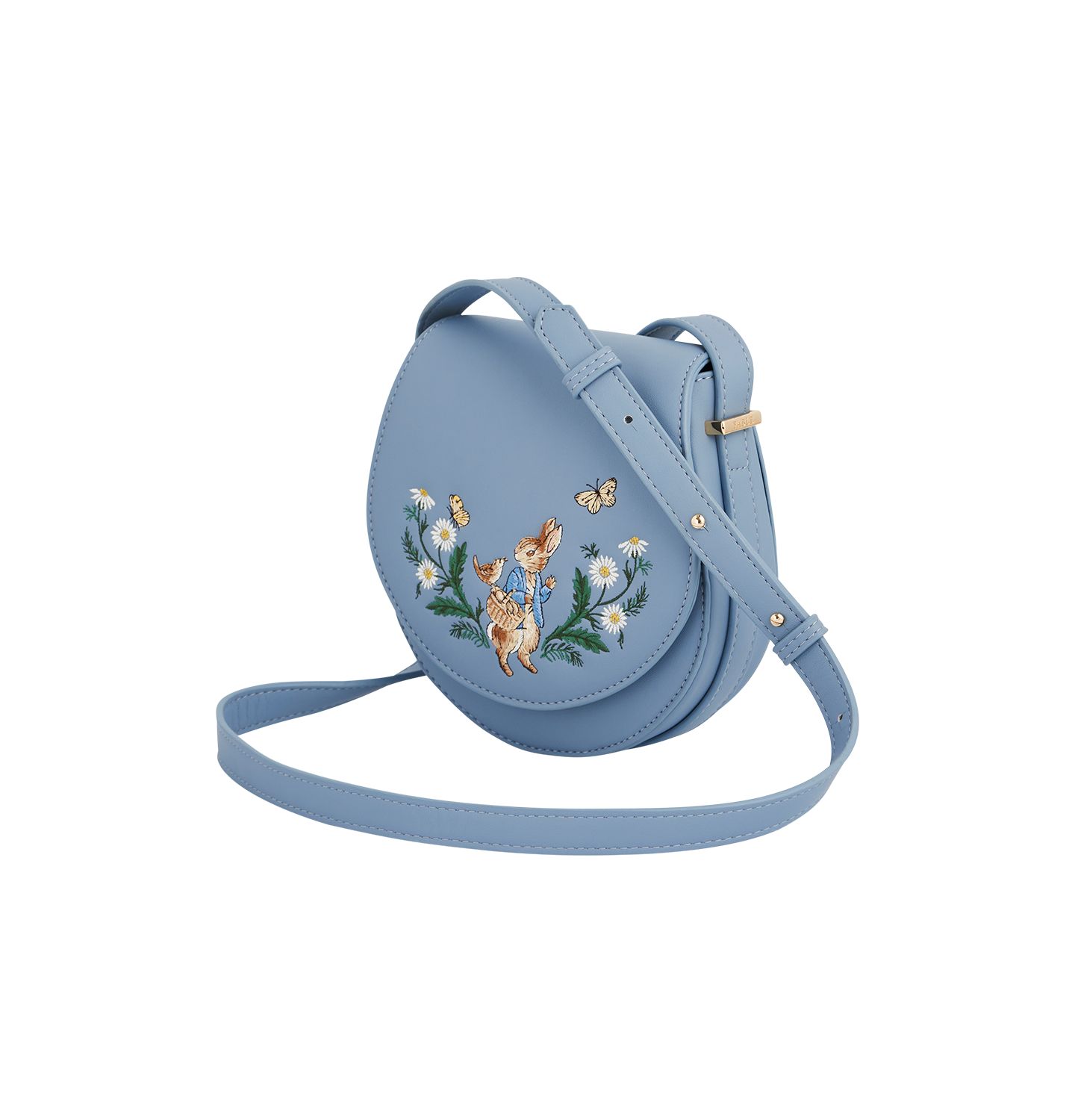 Женская сумка Fable England Peter Rabbit Embroidered Saddle, цвет: Синий — фото 2