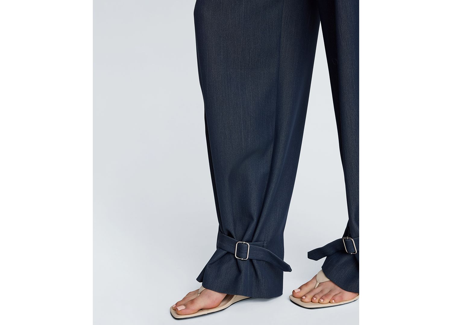 Women's High-Rise Belted Cuff Pants