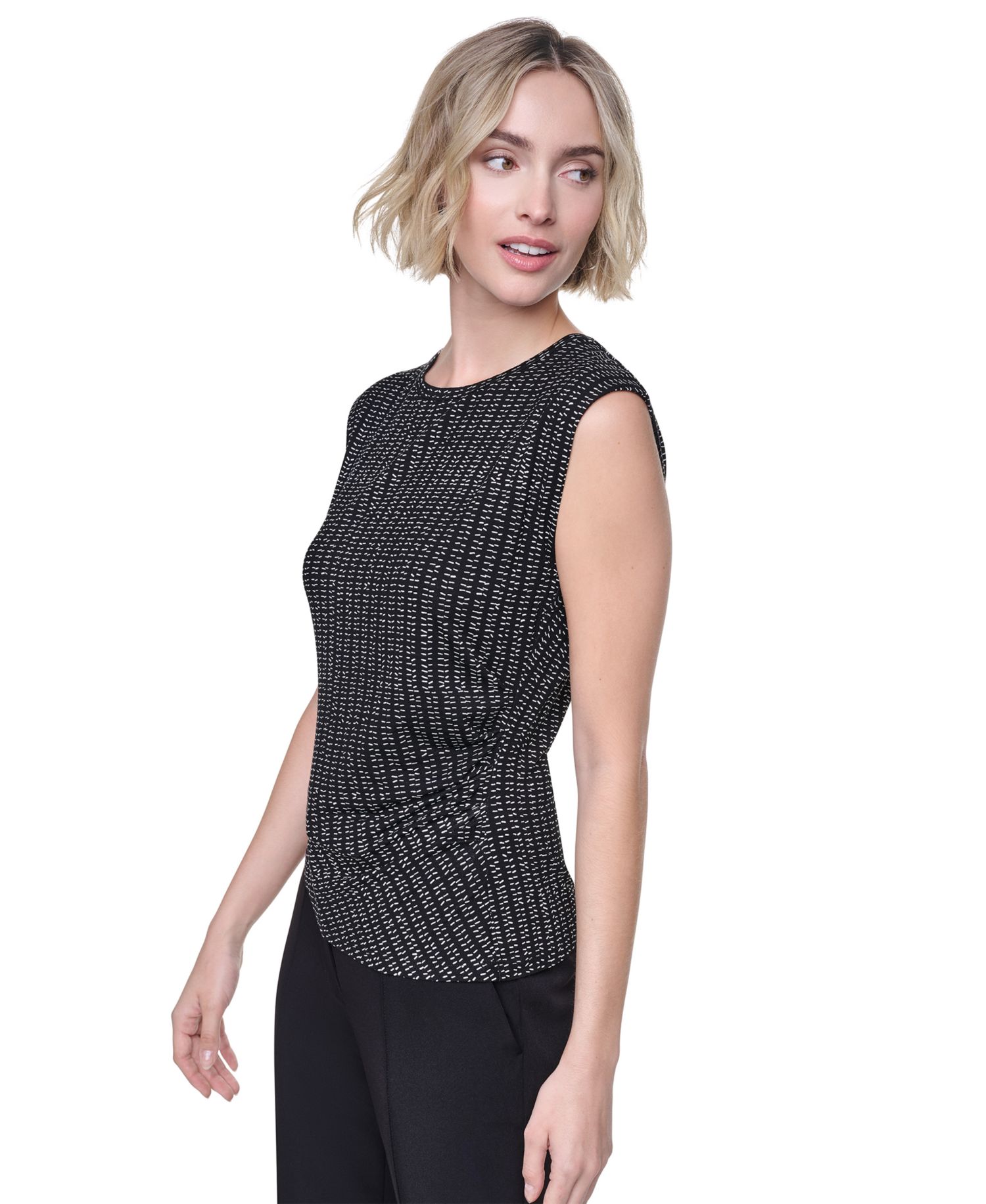 Women’s Asymmetrical Sleeveless Knit Top