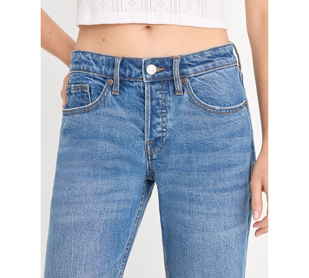 Good American Women's Low-Rise Relaxed-Fit Jeans