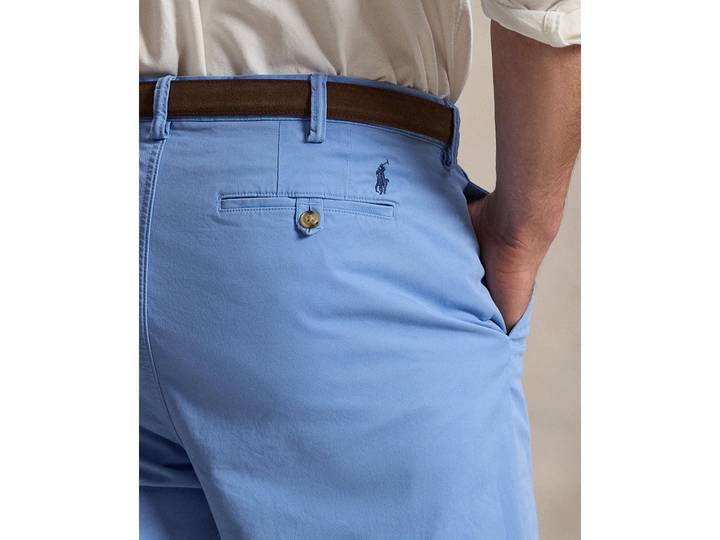 Мужские шорты Polo Ralph Lauren Big & Tall Stretch Classic-Fit Chino, цвет: Синий — фото 3