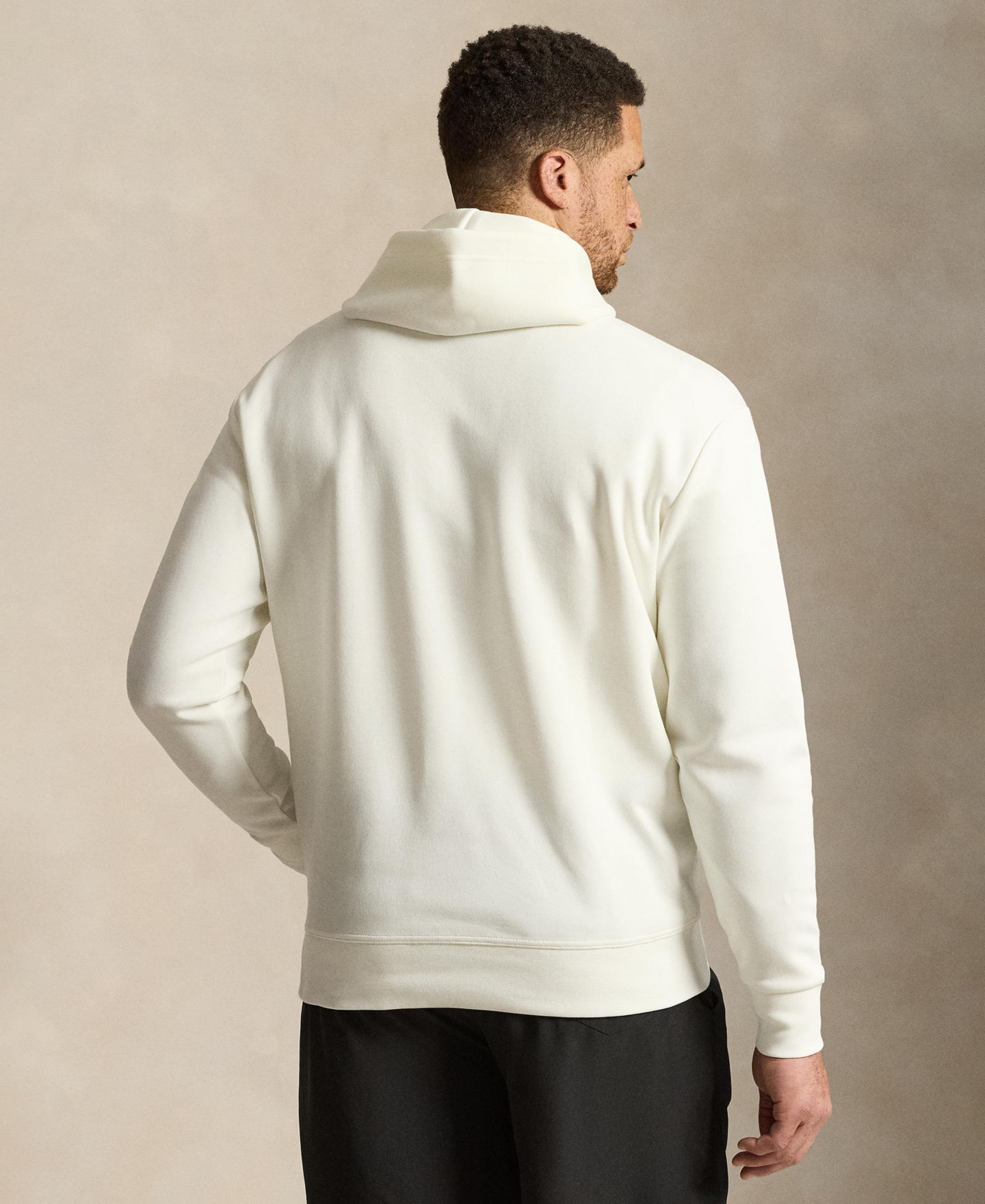 Мужская толстовка с капюшоном Polo Ralph Lauren Big & Tall The Iconic Mesh, цвет: Молочно-белый — фото 4