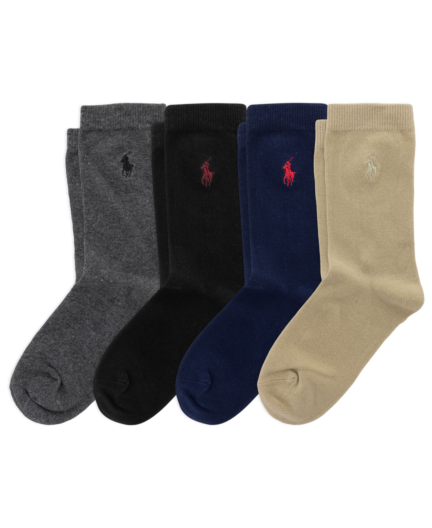 Kid's 4-11 Cotton Crew Socks, 3+1 Bonus Pack