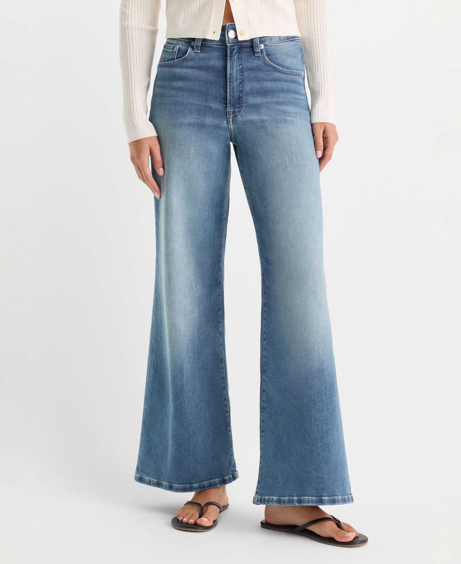 Women's Soft Tech Good Waist Palazzo Ankle Jeans