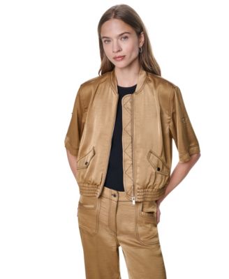 Women's Roll-Tab Contrast Stitch Glazed Jacket