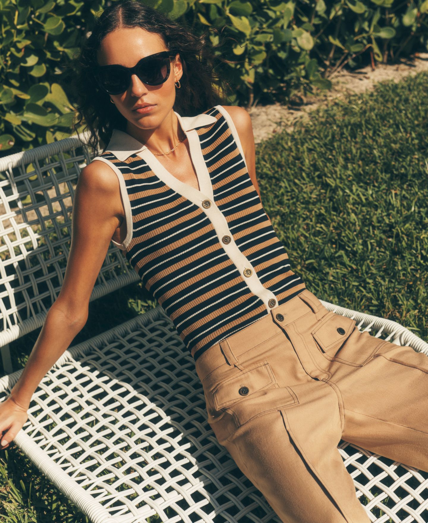 Женские брюки KARL LAGERFELD PARIS Front Pockets Mid-Rise Straight Long, цвет: Cartouche — фото 6