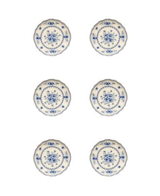 Vila Floral Pattern Appetizer Plates, Set of 6