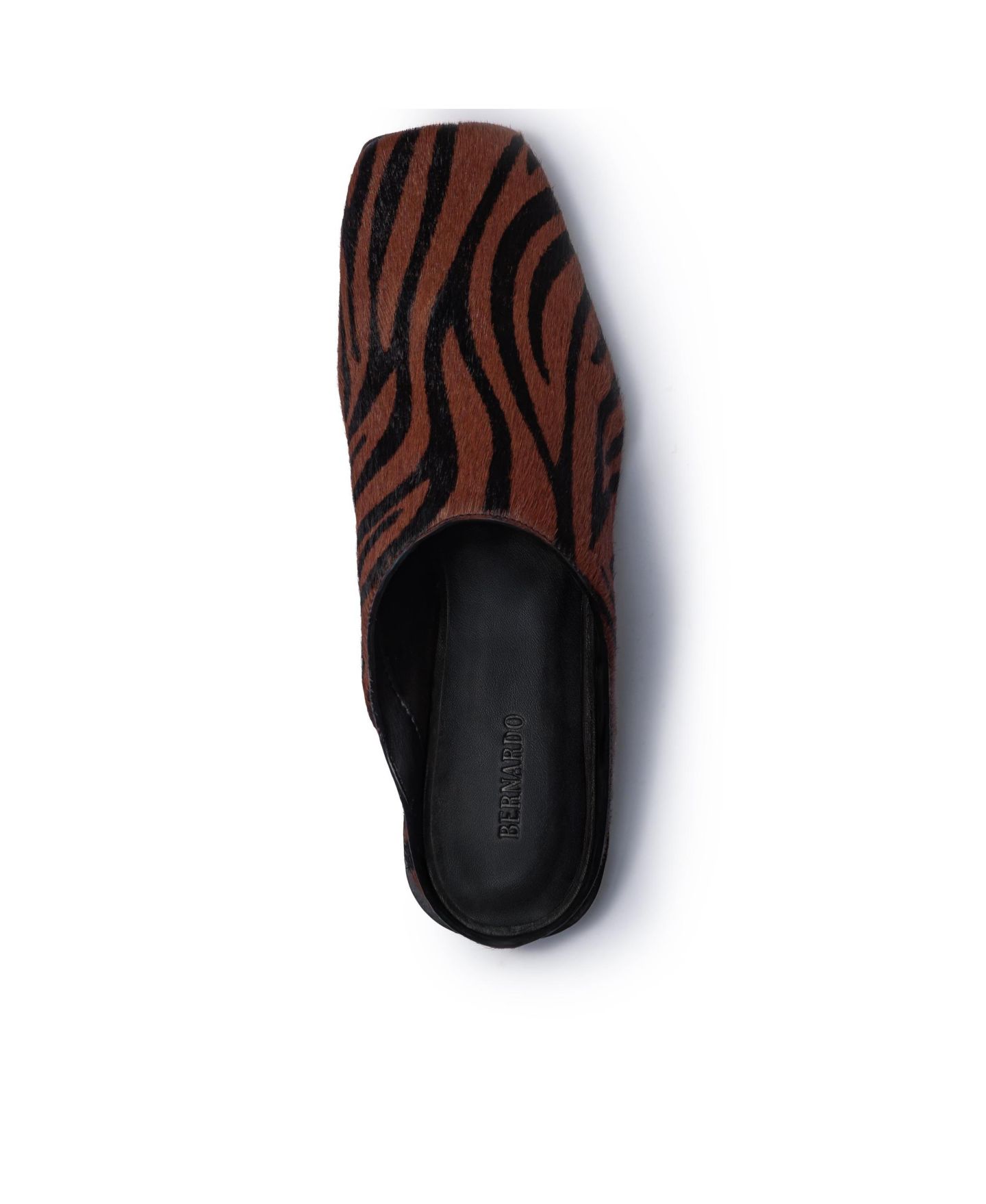 Женские сабо Bernardo Footwear Porto Haircalf Mule, цвет: Зебра — фото 3