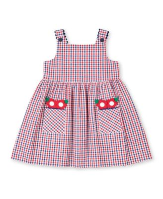 Big Girls Plaid Seersucker Dress With Flowers