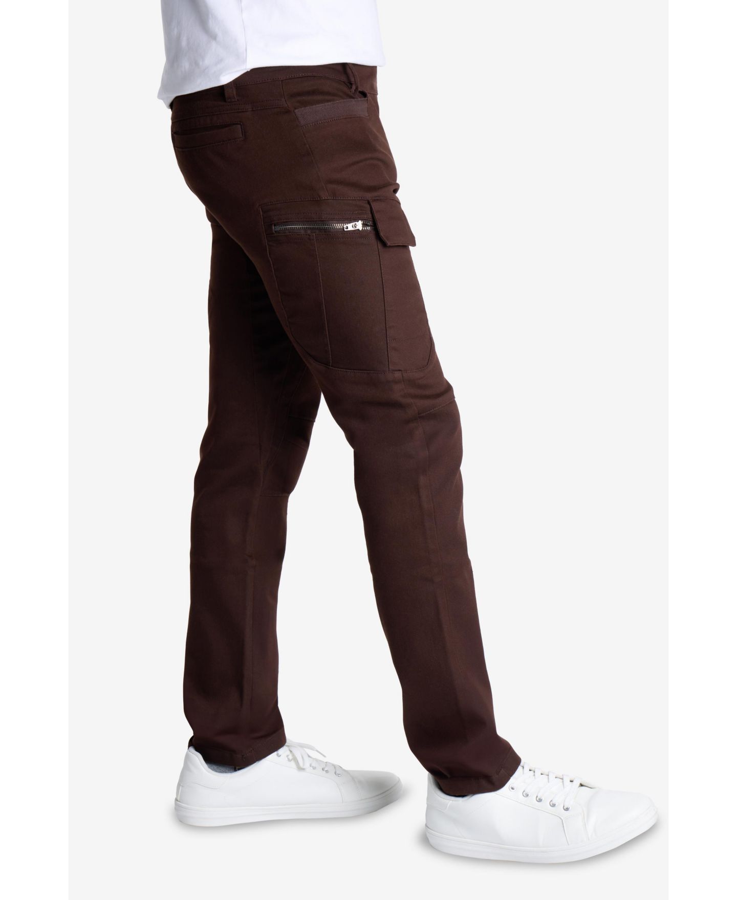 Мужские брюки XRAY Slim-Fit Stretch Twill Cargo, цвет: Шоколадный — фото 3