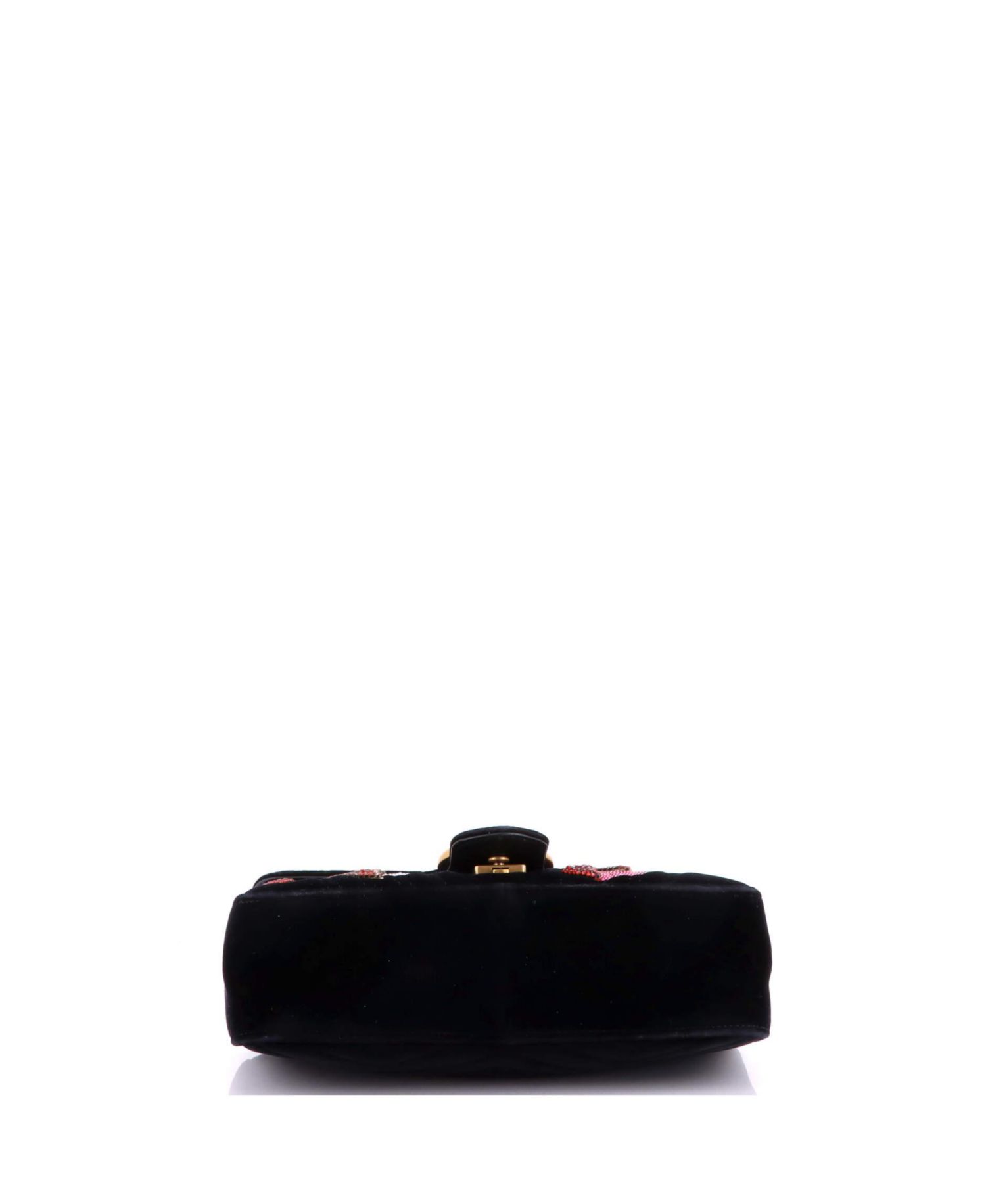 Small GG Marmont Flap Bag Embellished Matelasse Velvet
