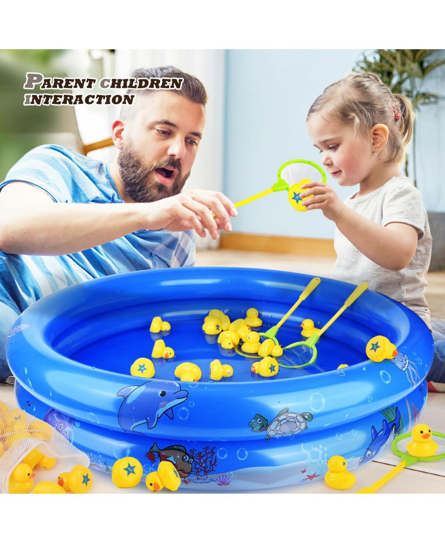 Детские игрушки GNUADZ Duck Matching Game Pool Toy Set, цвет: Синий — фото 2