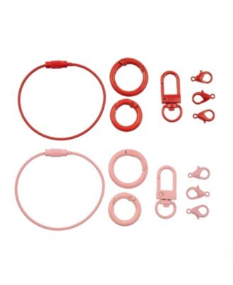 Super Cute Orange and Yellow Metal Wire Keychains Findings Kit
