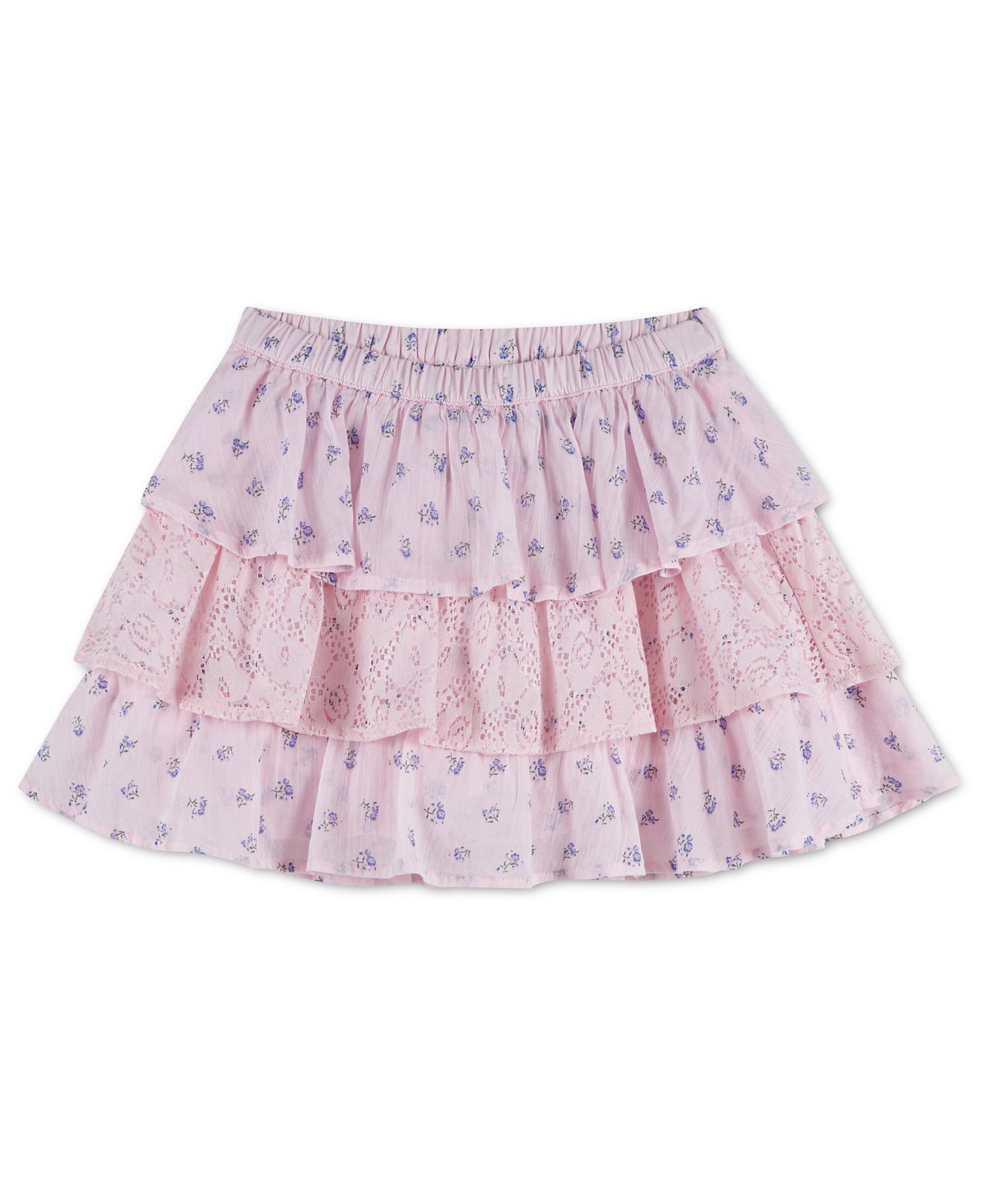 Детская ярусная мини-юбка-шорты abercrombie kids, 5-16, цвет: Розовый — фото 1