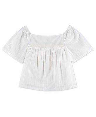 Girls' 7-16 Short-Sleeve Boho Swing Top
