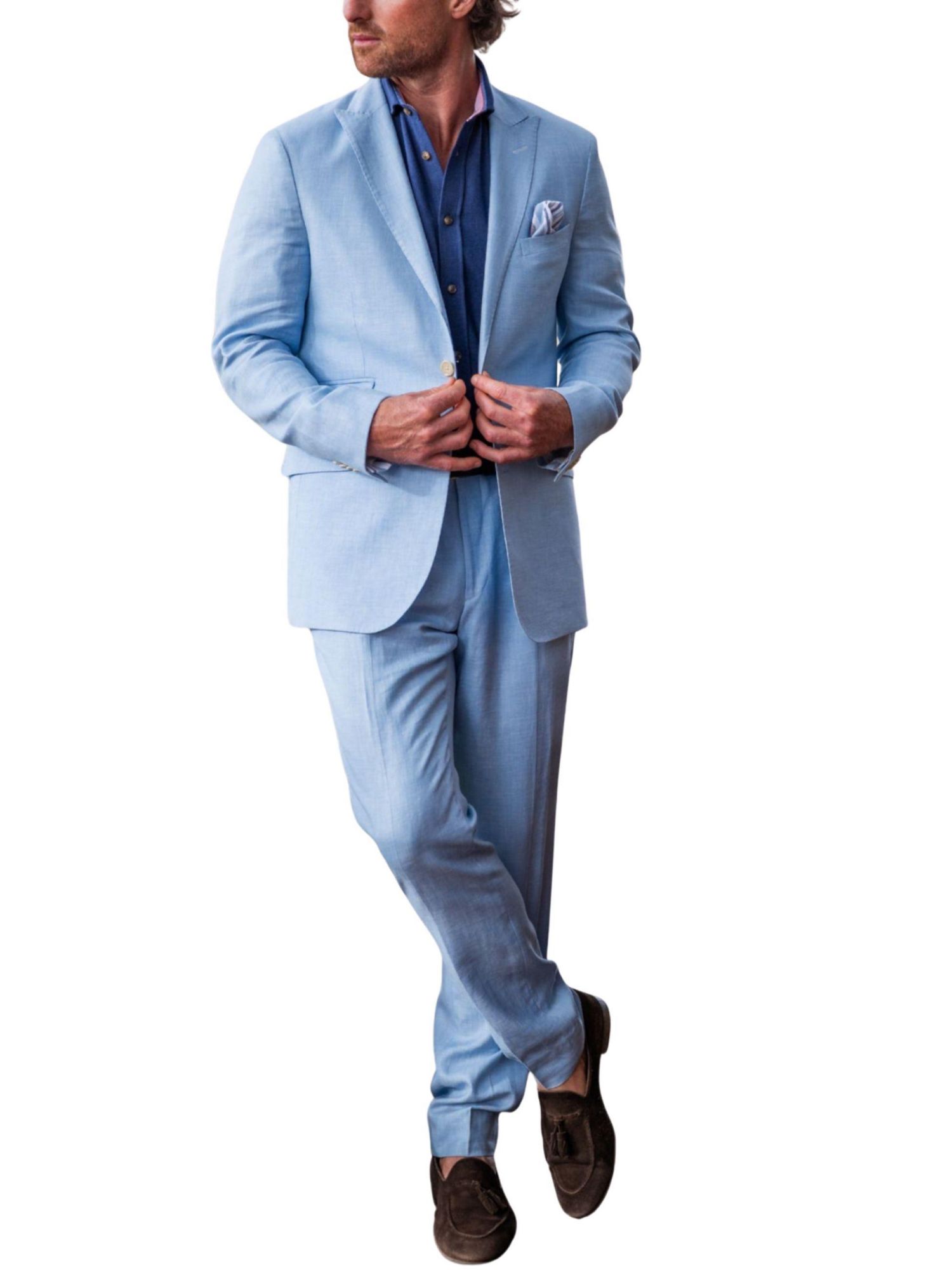 Men's Tailored Linen Blend Blazer