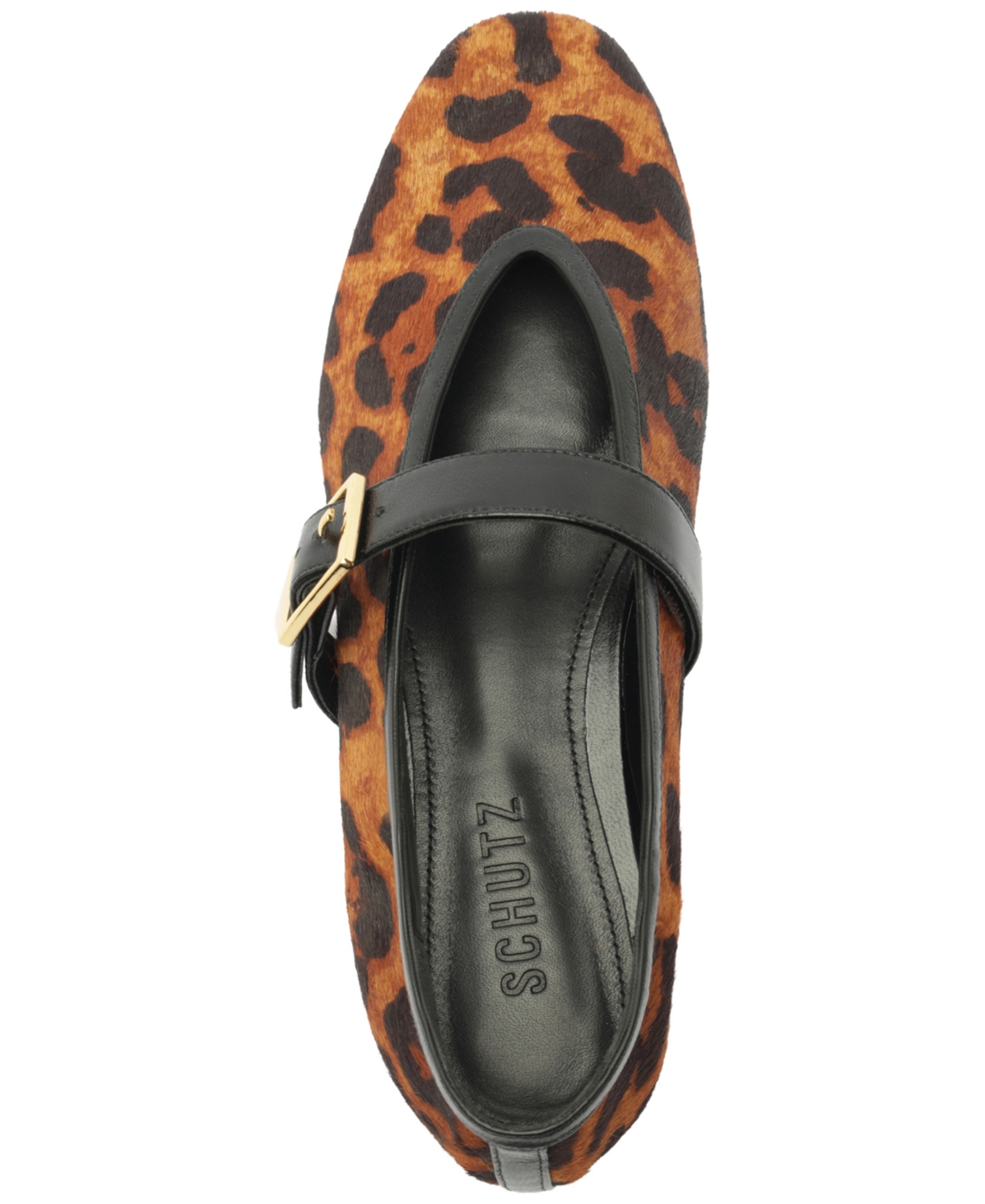 Schutz Women's Vick Buckle Square Toe Flats