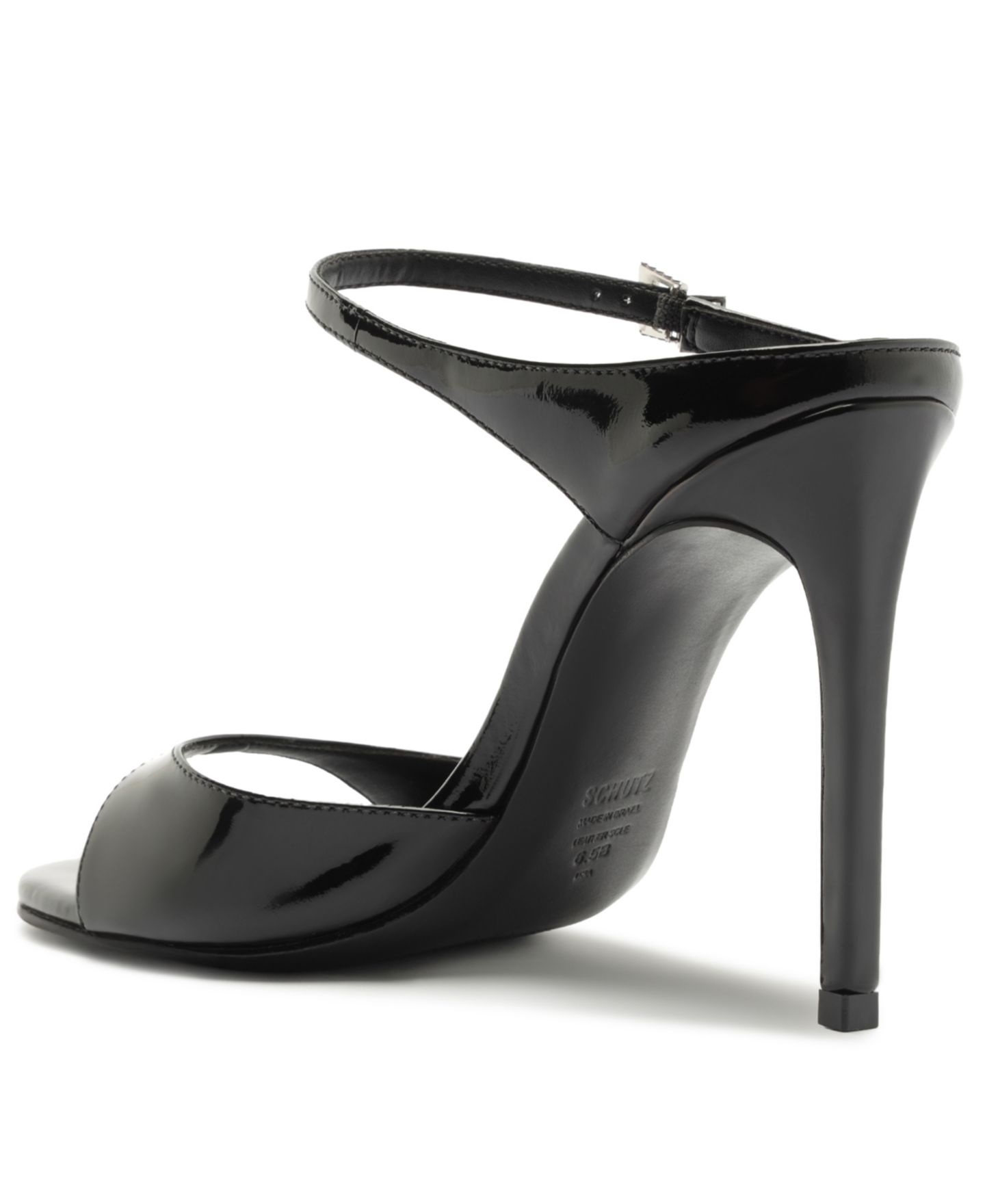 Женские сандалии Schutz Lyra Buckle Slide Dress Sandals, цвет: Чёрный — фото 8