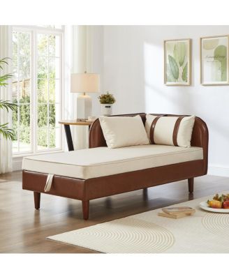  65" Storage Chaise Lounge Sofa