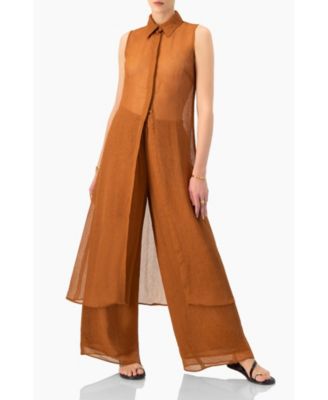 Women's Sleeveless Collared Tunic