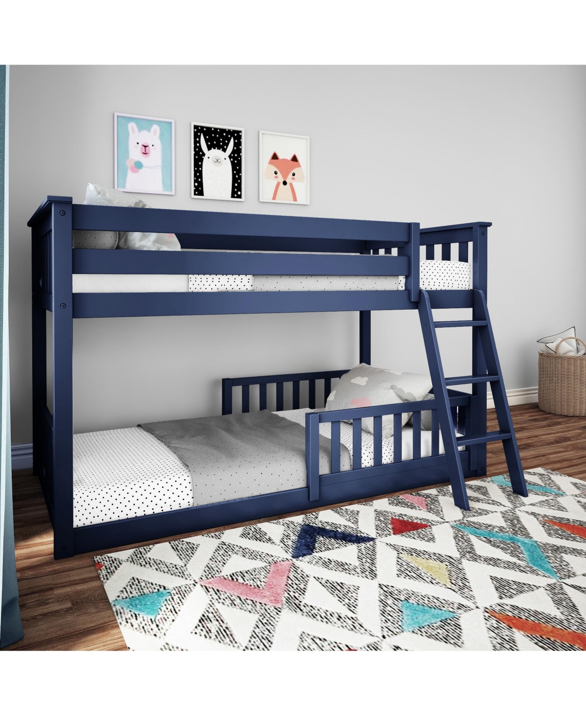 Max & Lily Twin over Low Bunk with Single Guard Rail