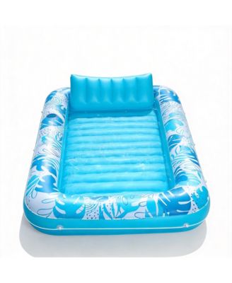 Inflatable Tanning Pool Lounger Float Pillow Raft Sunbathing Bed 85"x57