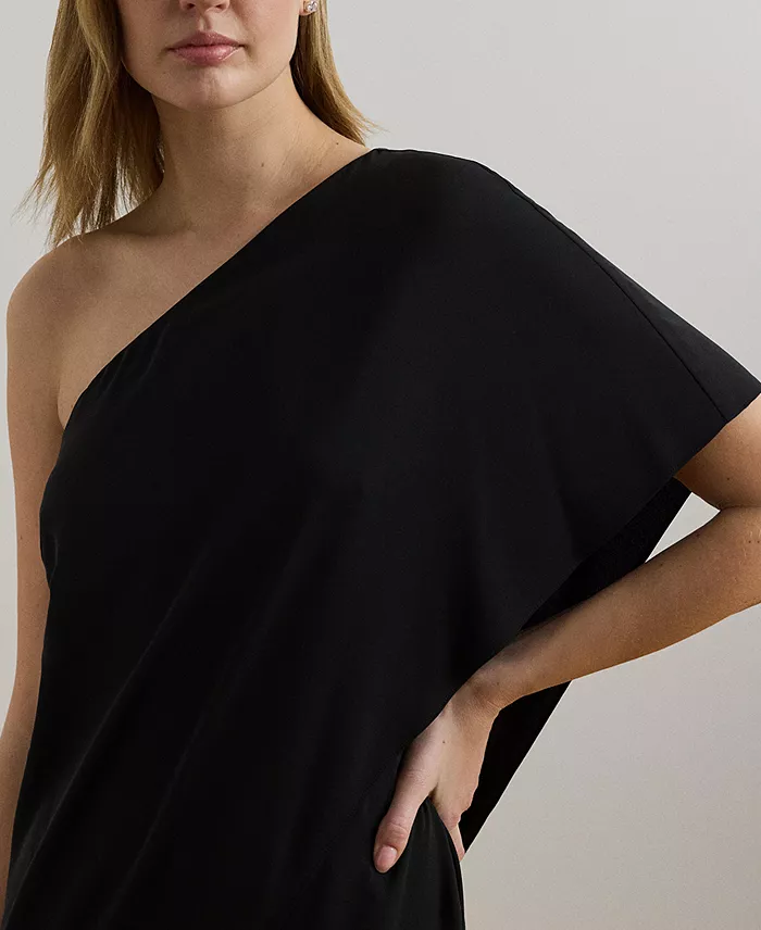 Women's Cape Georgette One-Shoulder Jumpsuit - thumbnail 2