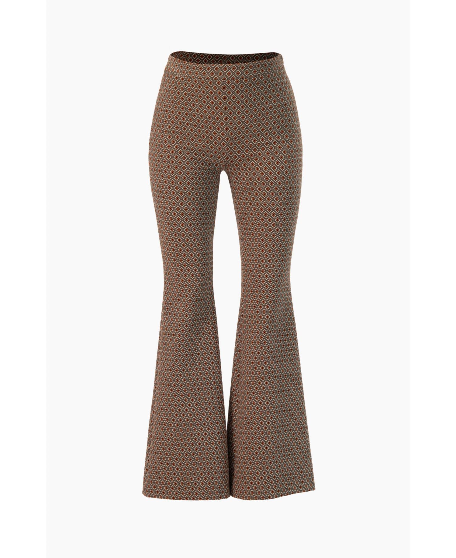 Women's Geometric Jacquard Flared Pants