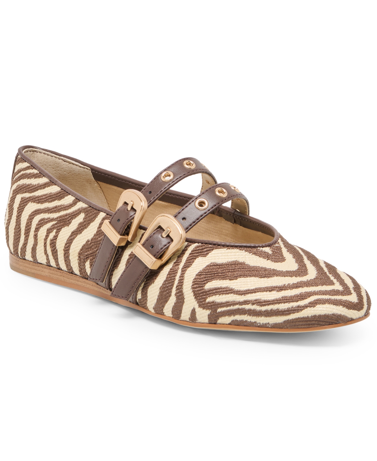 Dolce Vita Women's Baylee Grommet Double Strap Mary Jane Flats