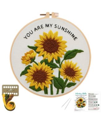 Flower Embroidery Kit Beginner Hoop Guide