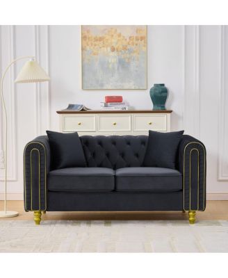 Velvet Loveseat Sofa with Legs