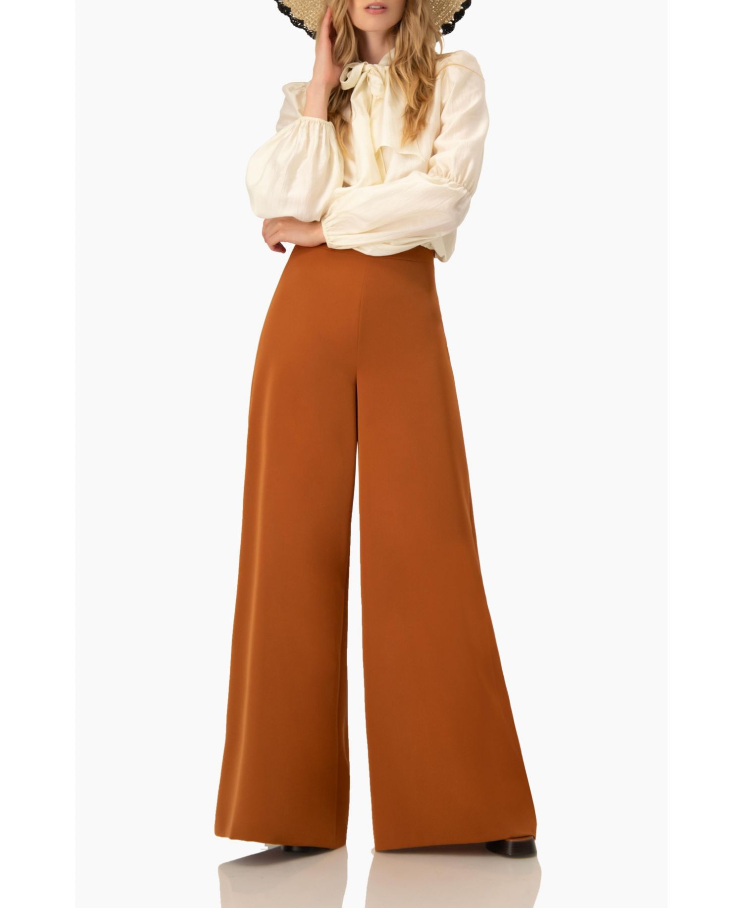 Women's Solid Ultra Wide-Leg Pants
