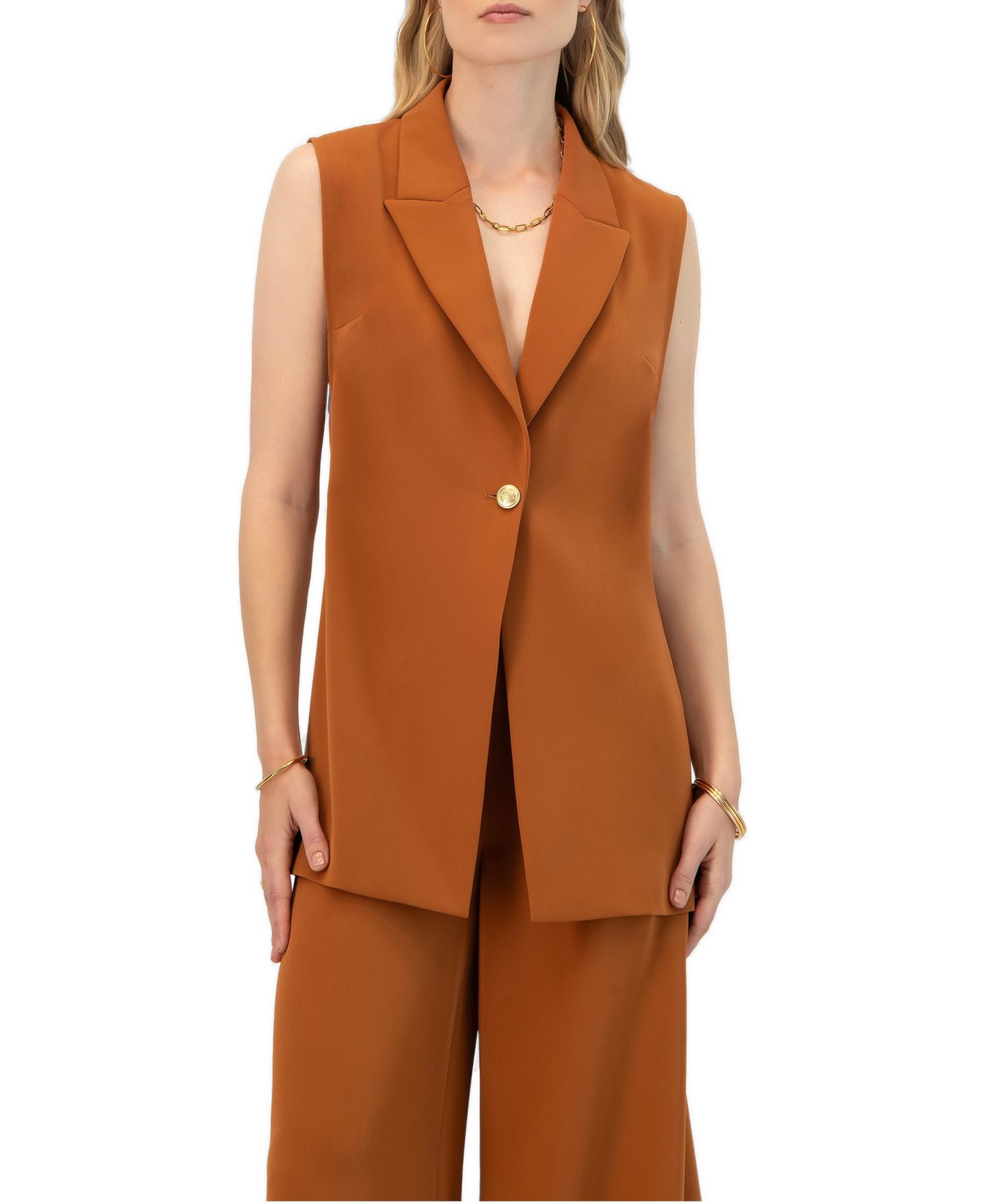 Women's Single-Button Tailored Vest