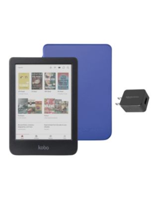 Clara Colour  eReader with Cobalt  Basic SleepCover SleepCover Case and AC Bundle