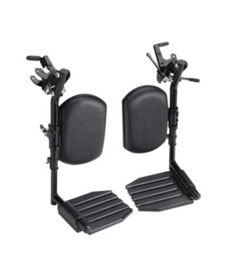 Wheelchair Elevating Legrests Padded Calf Support, Aluminum Footplates, Adjustable Length