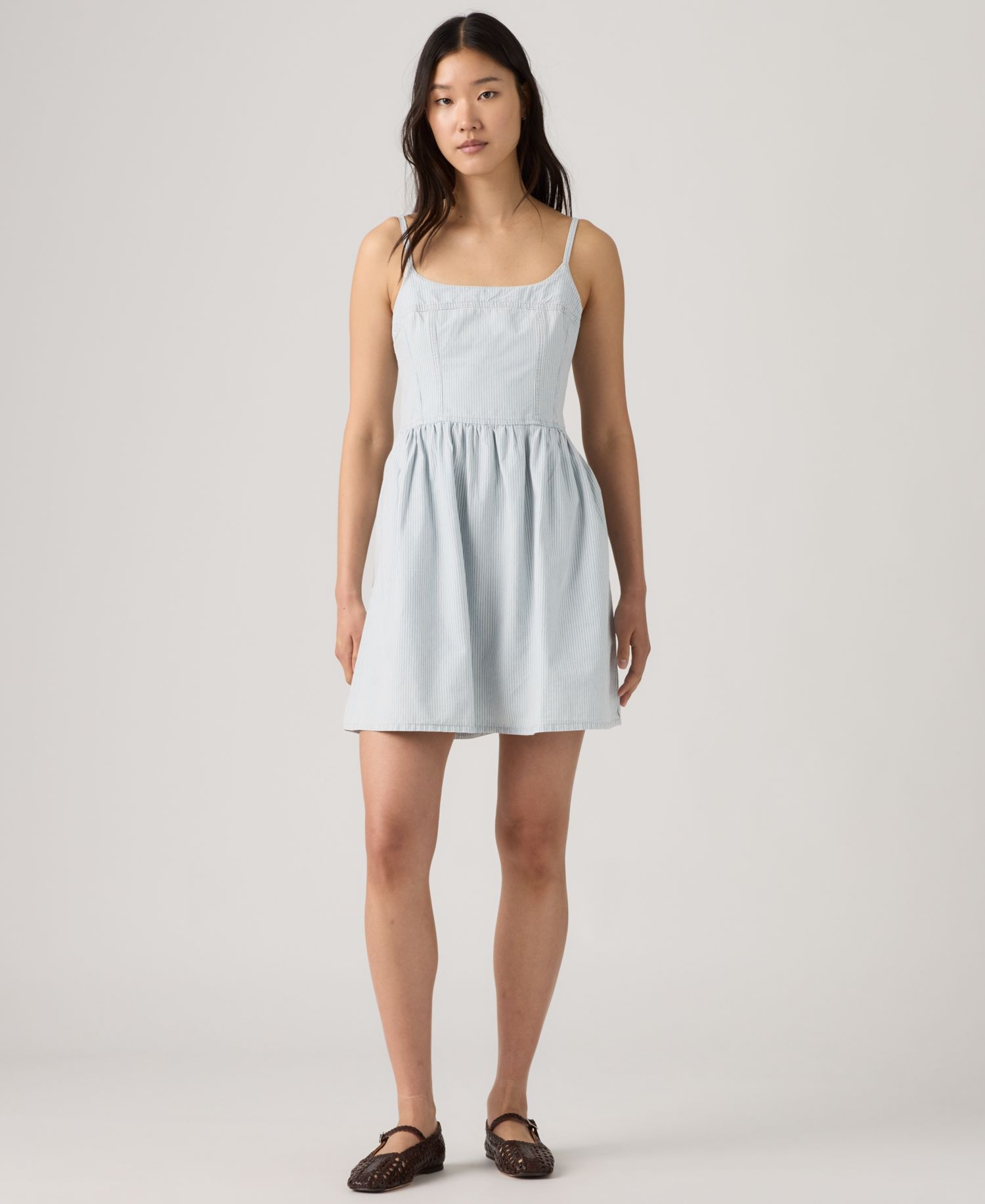 Women's Jadine Square Neck Denim Mini Dress