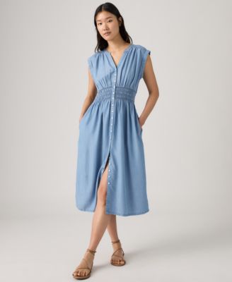 casual blue dresses Light Blue Pleated Dress, Classic Dress, Casual Dress, Formal Dress, Office  Dress, Women's Dress, Plus Size Dress, Oversized Dress, Stylish