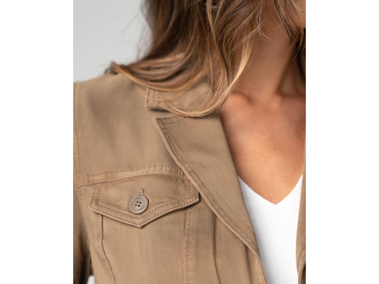 Женский пиджак Liverpool Los Angeles Petite Notch Collar, цвет: Дубовый коричневый — фото 4