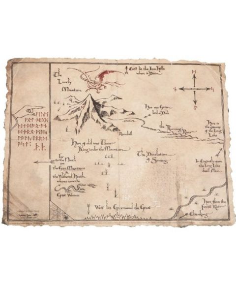 Детские фигурки WETA Workshop Prop Replica - The Hobbit Trilogy - Thorin's Map Parchment Art Print