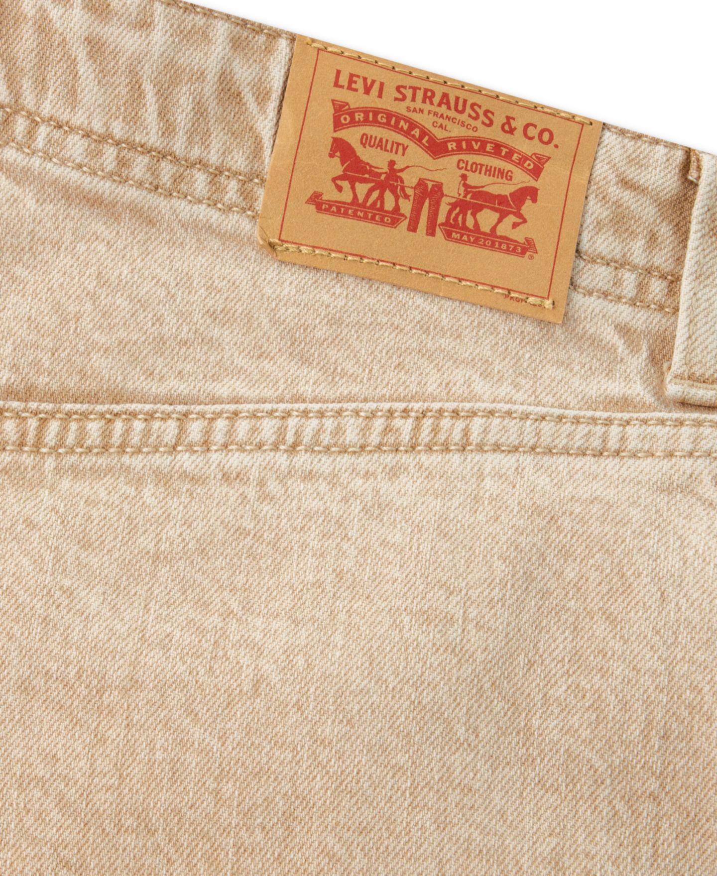 Джинсы Levi's Baggy Wide Leg Jeans для девочек, цвет: Светлый бежевый — фото 4