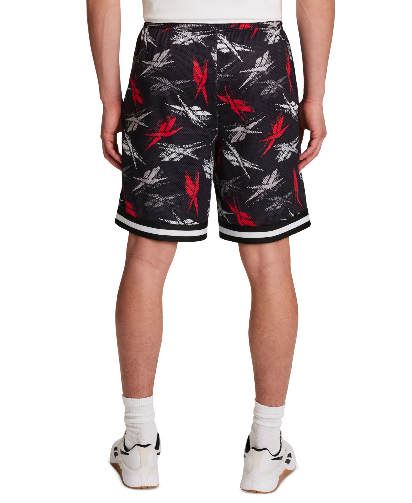 Мужские шорты Reebok Basketball Printed Mesh, цвет: Чёрный разноцветный — фото 3