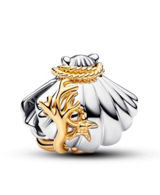 Disney Princesses Ariel Shell Lab-Grown Diamond Two-Tone Charm