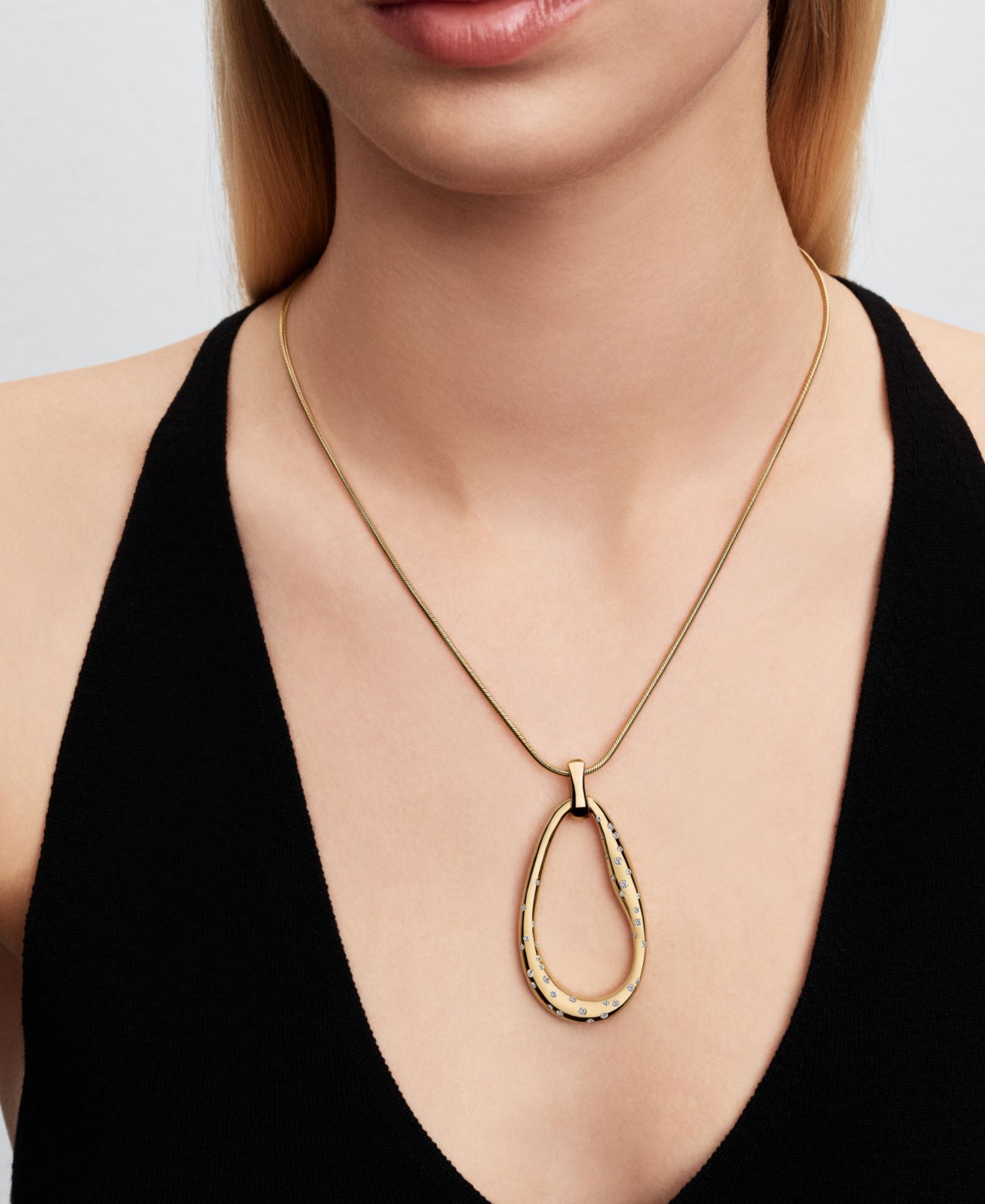 Stone-Set Statement Pendant Necklace