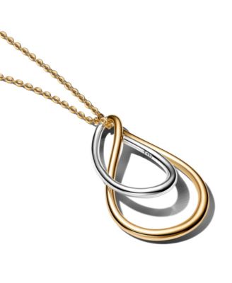 Two-Tone Double Pendant Necklace