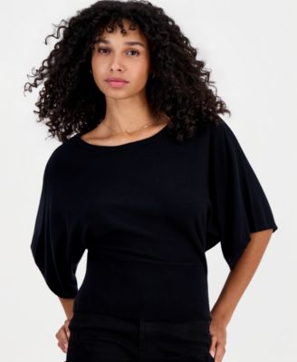 Juniors' Slouchy Wide-Sleeve Sweater