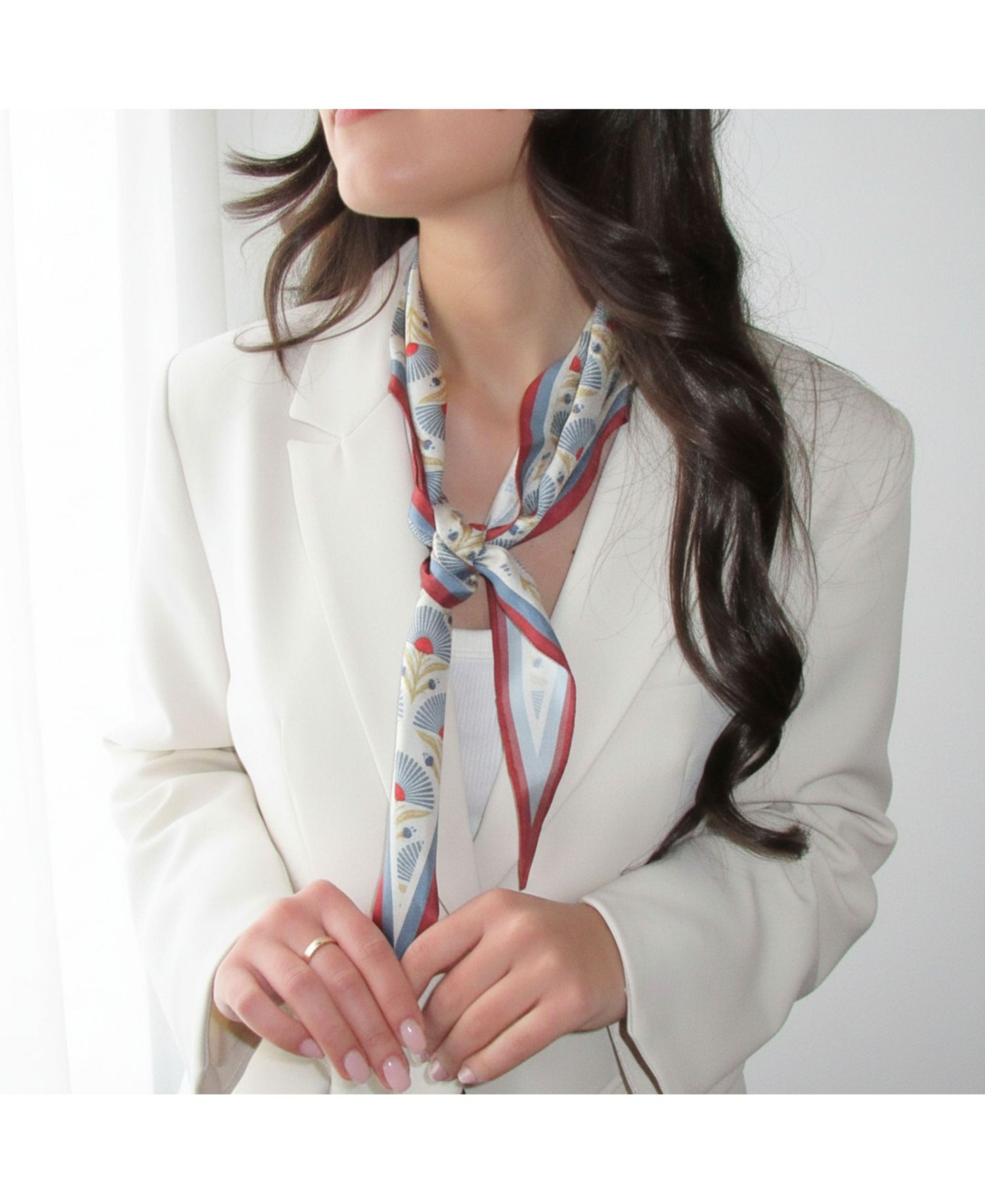 Geo-Print Diamond-Shape Scarf