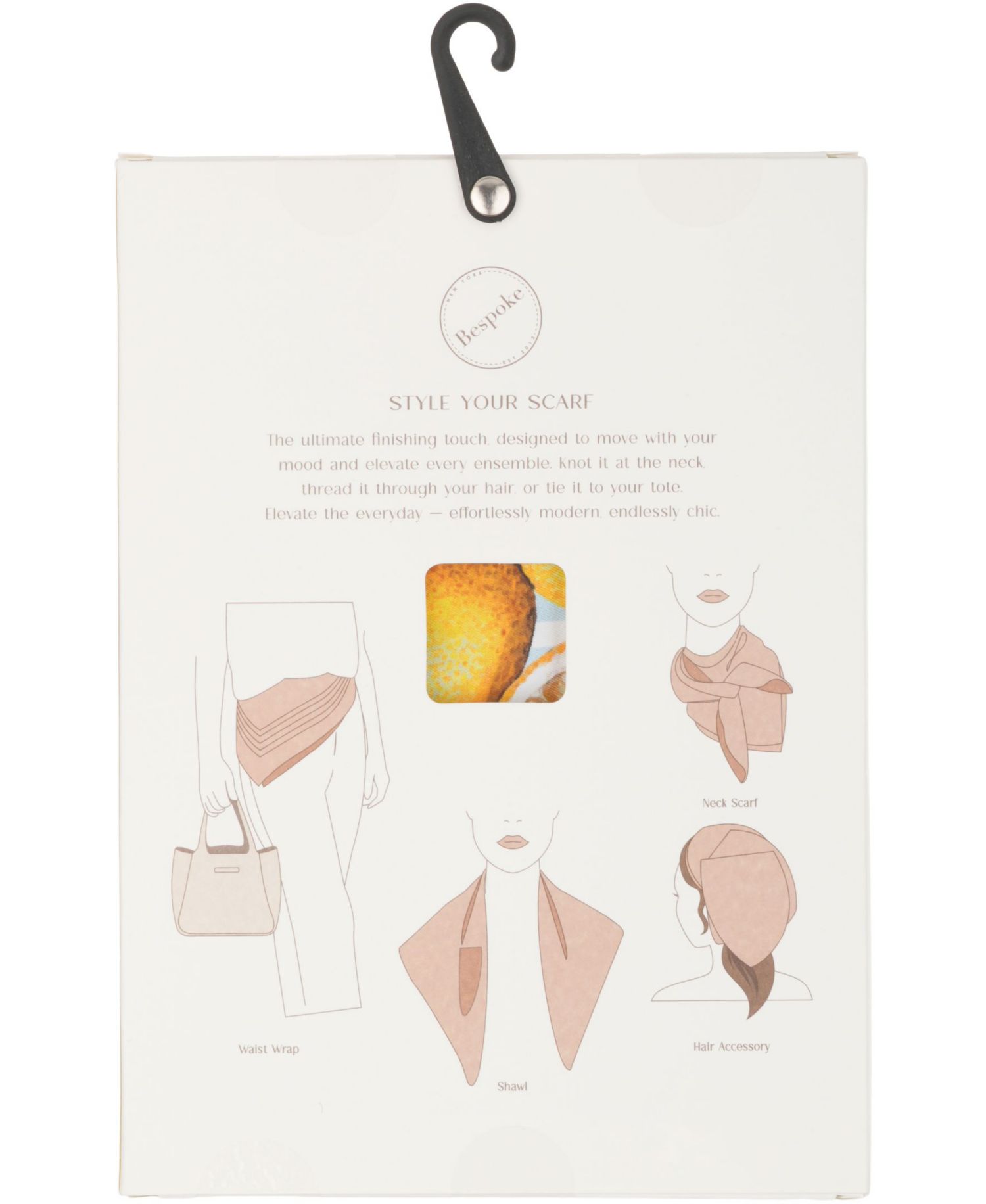 Citrus-Print Square Scarf